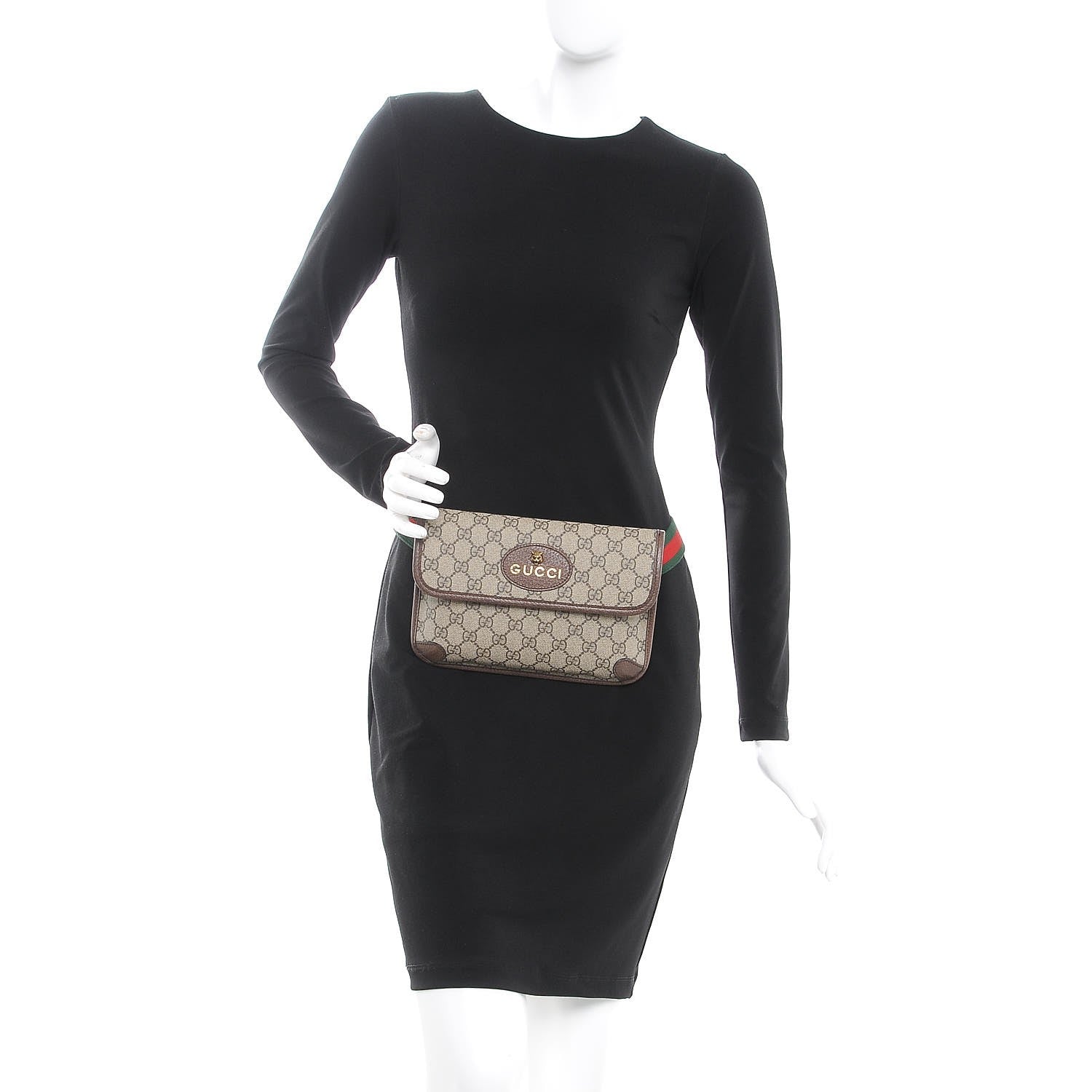 Gucci GG Supreme Monogram Neo Vintage Web Belt Bag Brown 2 of 8