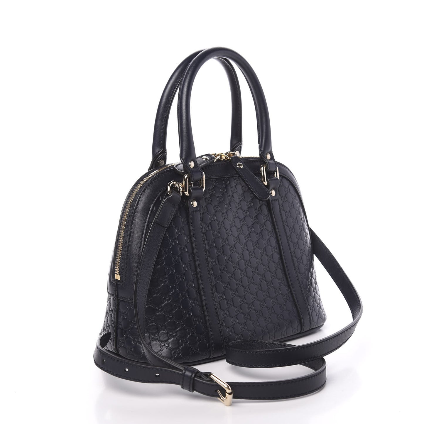 Soft Microguccissima Mini Dome Bag Blue