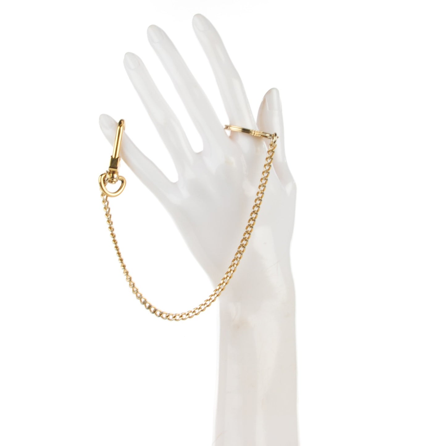 Metal Pochette Extender Key Ring Chain Gold