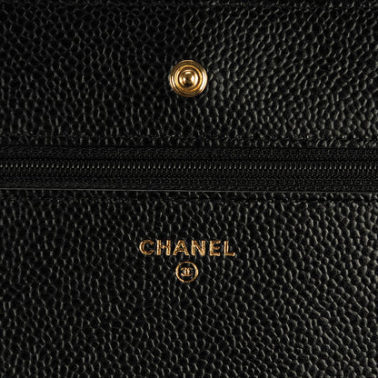 Chanel Caviar Quilted Wallet On Chain WOC Black 6 of 8