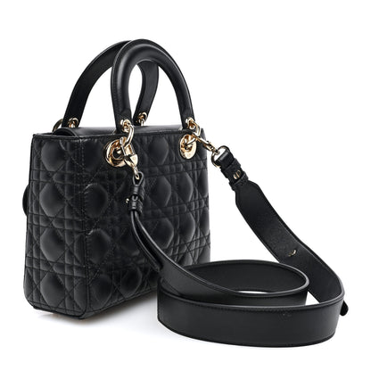 Christian Dior Lambskin Cannage Small My ABCDior Lady Dior Black 3 of 9