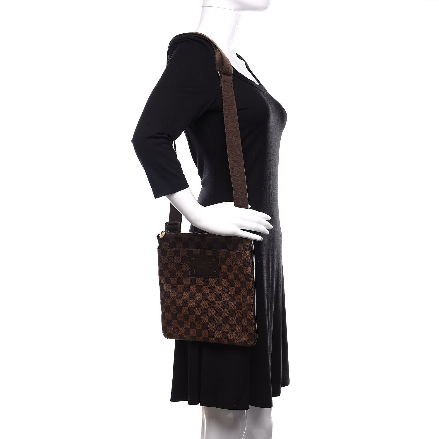 Louis Vuitton Damier Ebene Brooklyn Flat Pochette 2 of 10