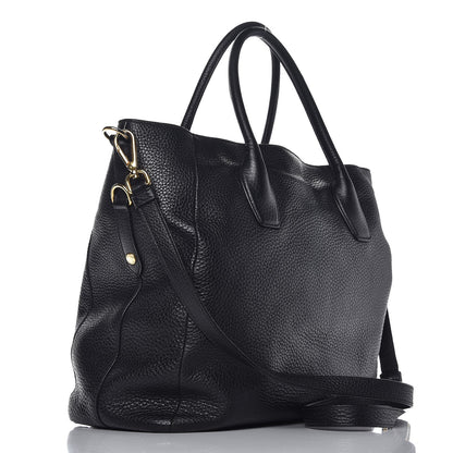 Prada Vitello Daino Tote Nero Black 3 of 11