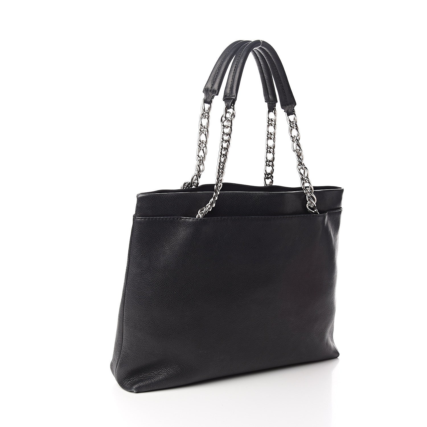 Chanel Caviar Large CC Tuck Tote Black 2 of 10