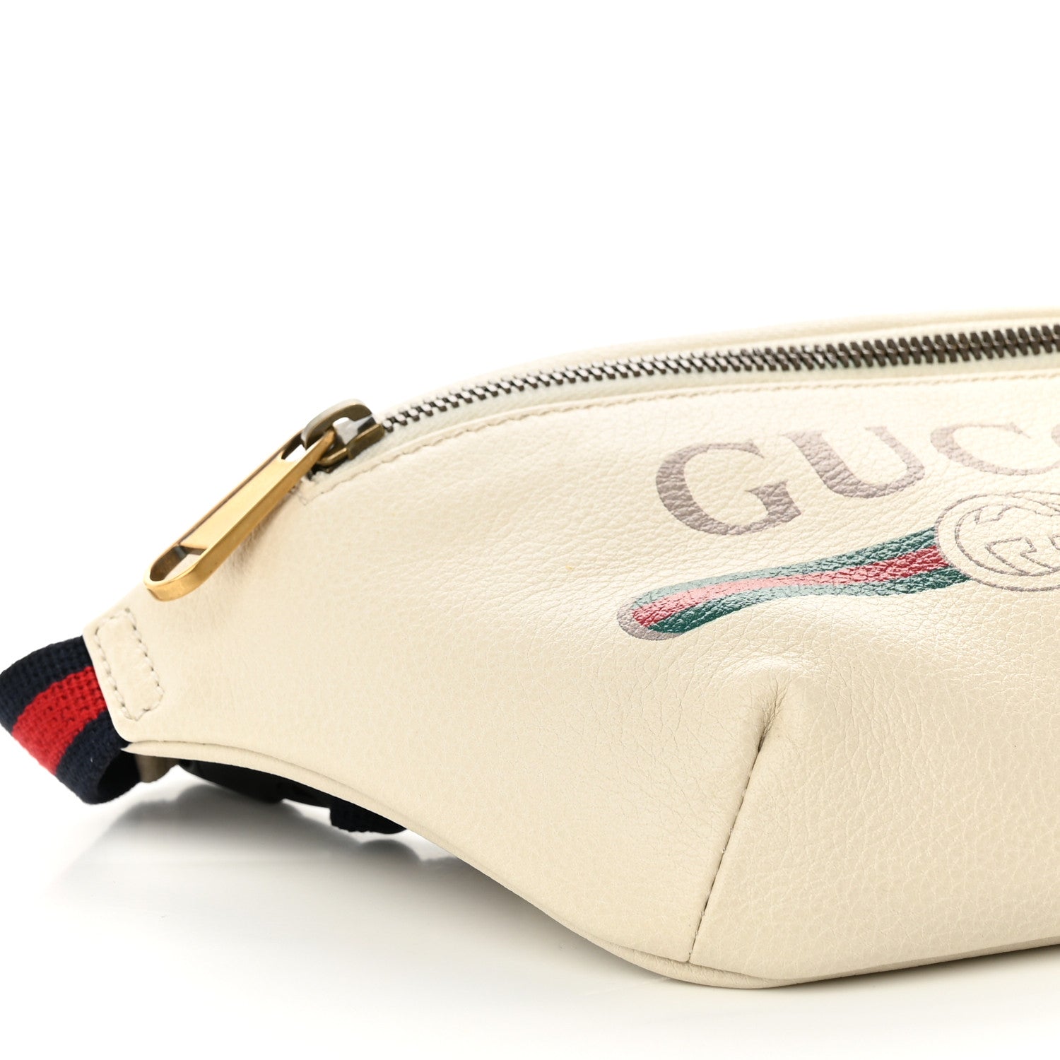 Gucci Grained Calfskin Small Logo Belt Bag White 9 of 10