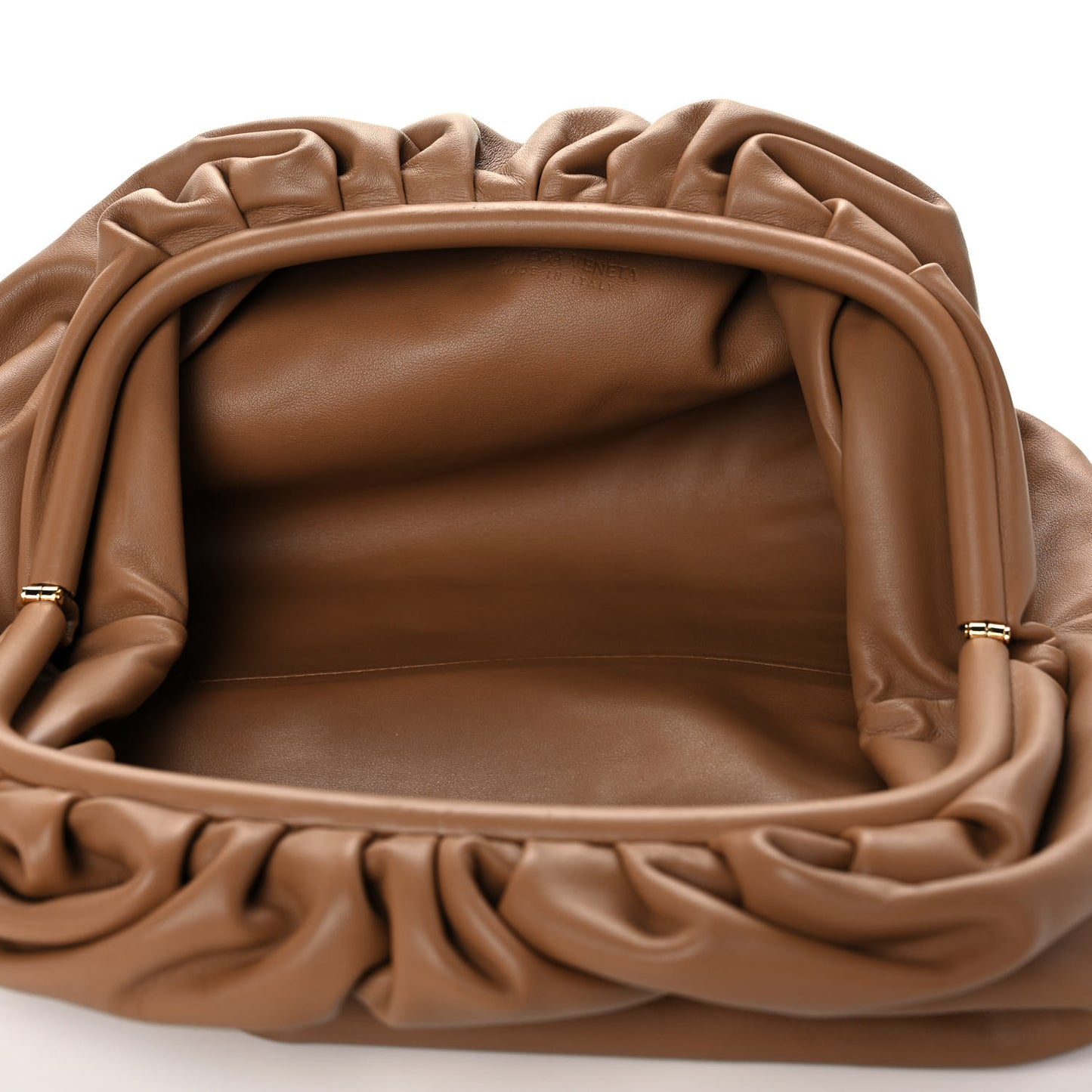 Smooth Butter Calf The Pouch Oversized Clutch Cammello