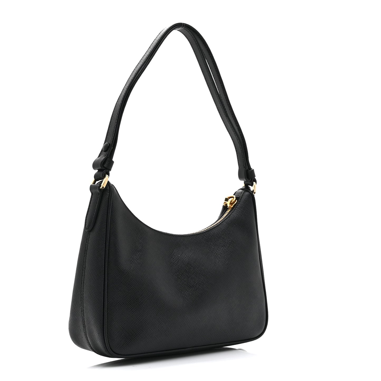 Saffiano Lux Mini Re-Edition Shoulder Bag Black