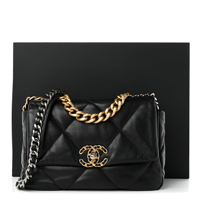 Chanel Lambskin Quilted Medium Chanel 19 Flap Black 10 of 10