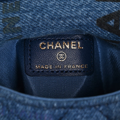 Chanel Denim Quilted Denim Mood Clutch With Chain Blue Multicolor 6 of 10