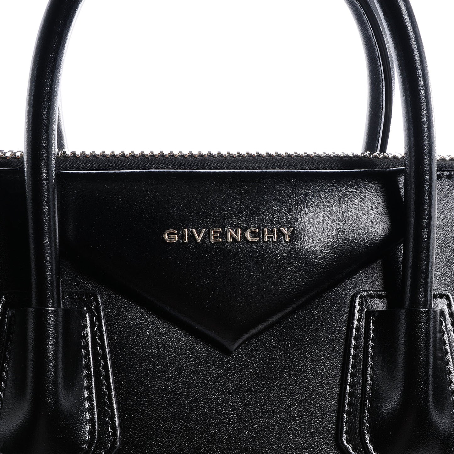 Shiny Lord Calfskin Medium Antigona Black