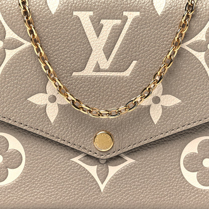 Louis Vuitton Empreinte Monogram Giant Felicie Pochette Tourterelle Creme 8 of 11