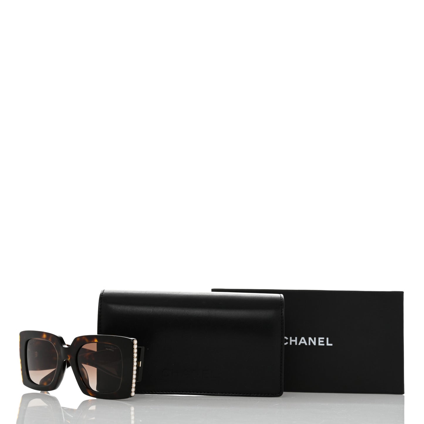 Acetate Pearl Rectangle Sunglasses 5480-H-A Tortoise