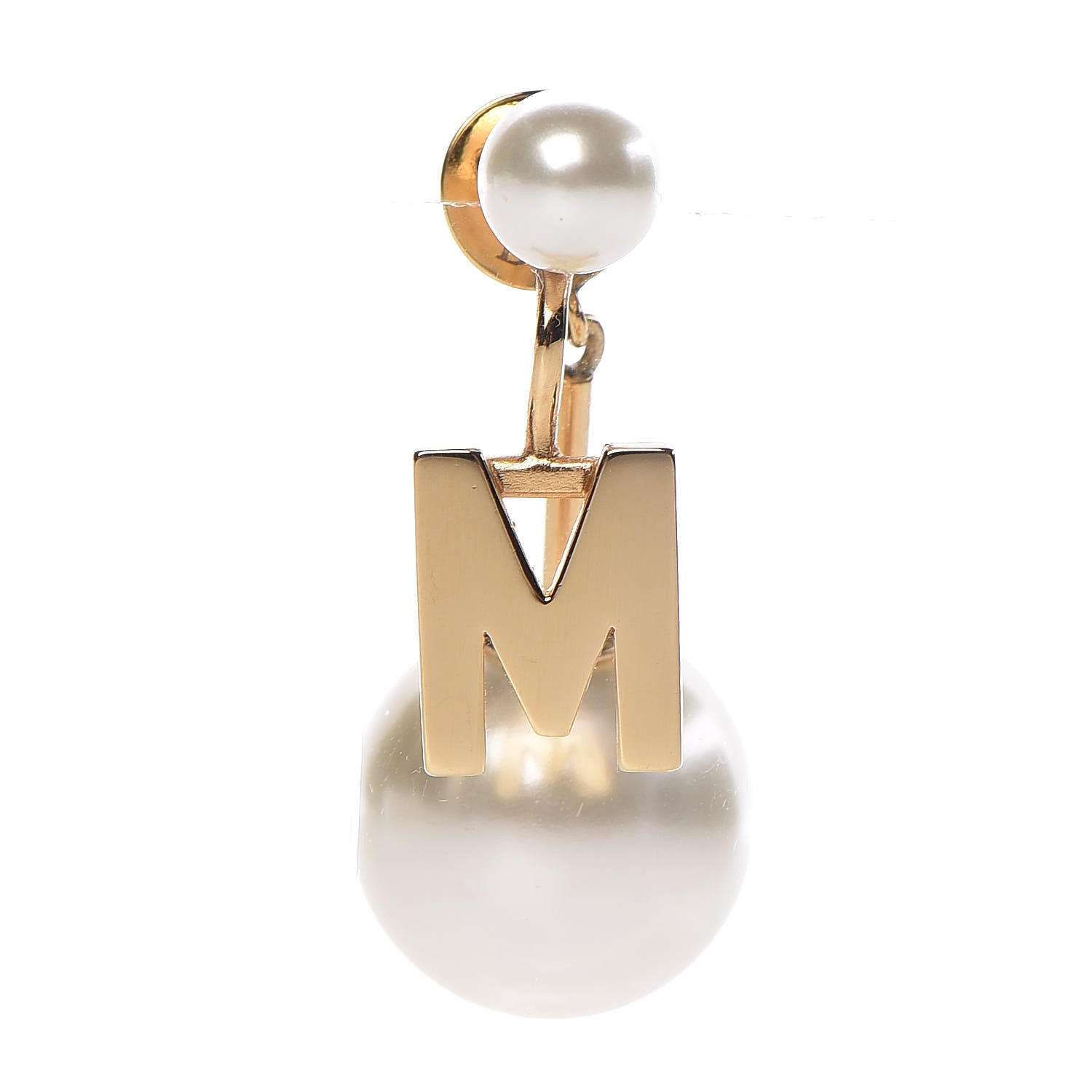 Christian Dior Pearl My ABCDior Tribale Earring Gold 1 of 5