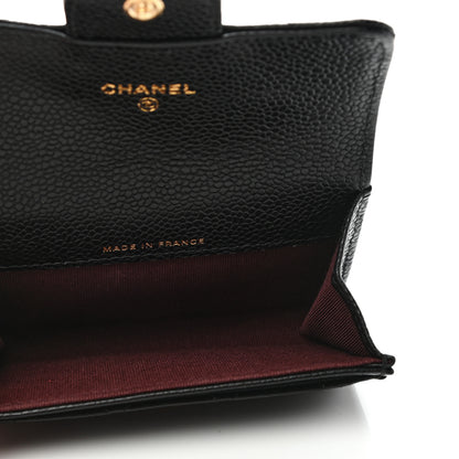 Chanel Caviar Quilted Flap Card Holder Wallet Black 5 of 9