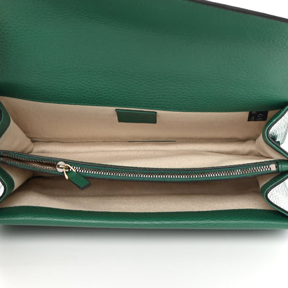 Gucci Pebbled Calfskin Small Dionysus Shoulder Bag Emerald 5 of 13