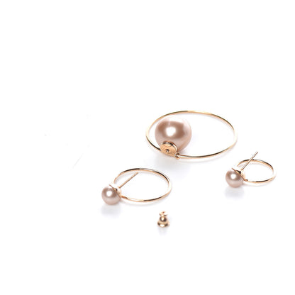Christian Dior Pearl Mise En Dior Tribal Hoop Earrings Pink 3 of 4