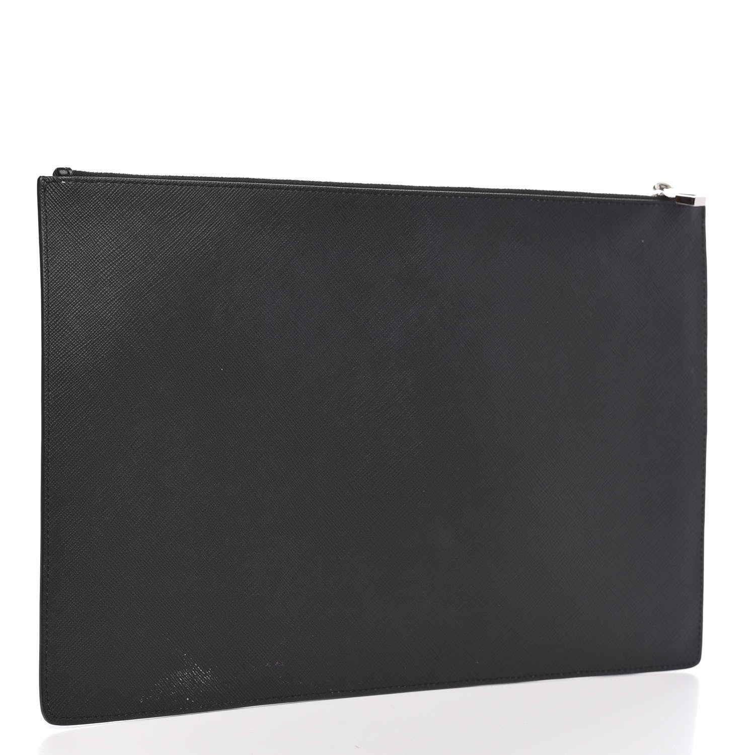 Givenchy Coated Canvas Medium Virginia Bitch Print Zip Pouch Black 3 of 10