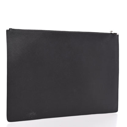 Givenchy Coated Canvas Medium Virginia Bitch Print Zip Pouch Black 3 of 10
