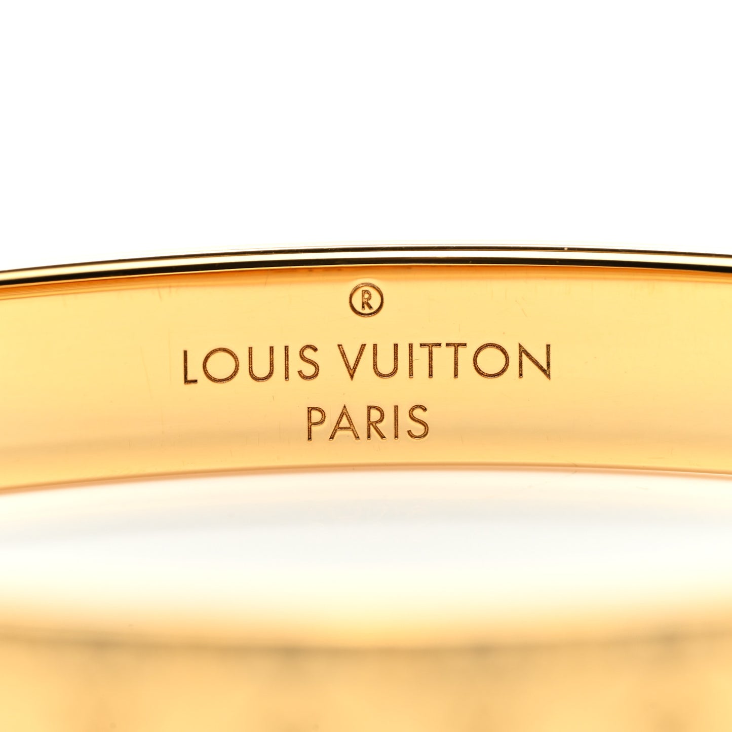 Brass Crystal Monogram Nanogram Strass Cuff M Gold