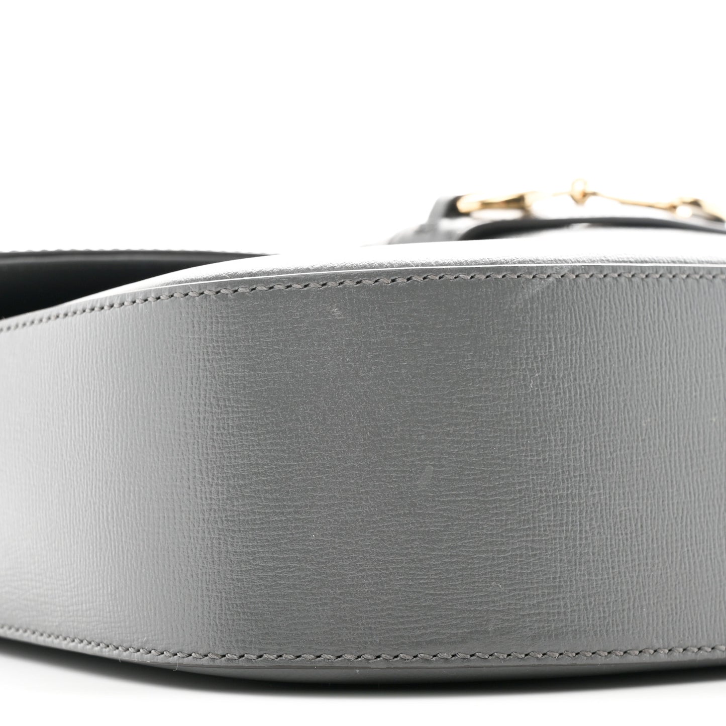 Azalea Calfskin Web Horsebit 1955 Shoulder Bag Graphite Grey