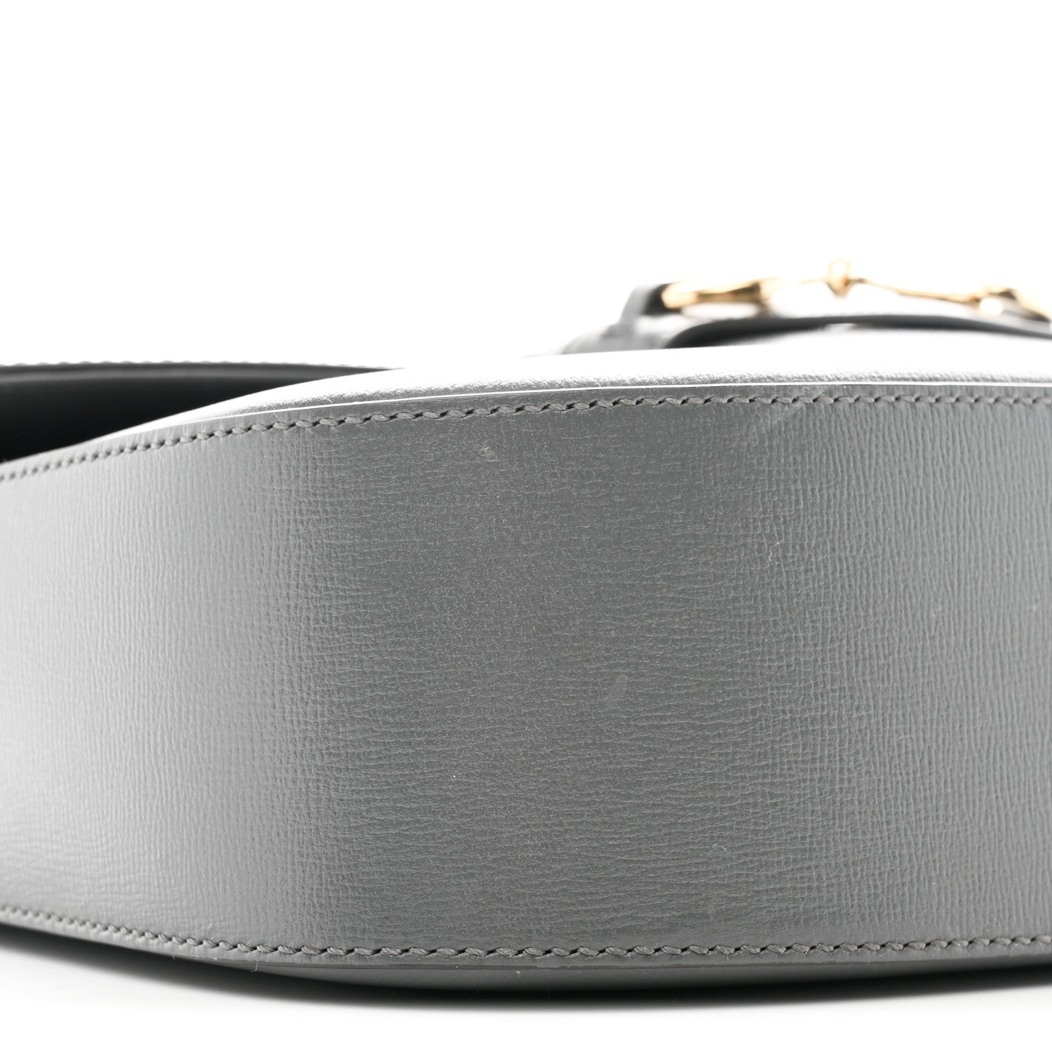 Gucci Azalea Calfskin Web Horsebit 1955 Shoulder Bag Graphite Grey 8 of 9