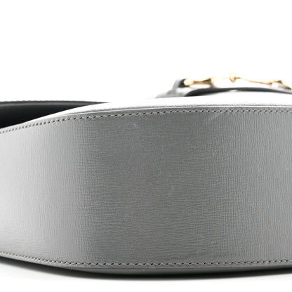 Gucci Azalea Calfskin Web Horsebit 1955 Shoulder Bag Graphite Grey 8 of 9