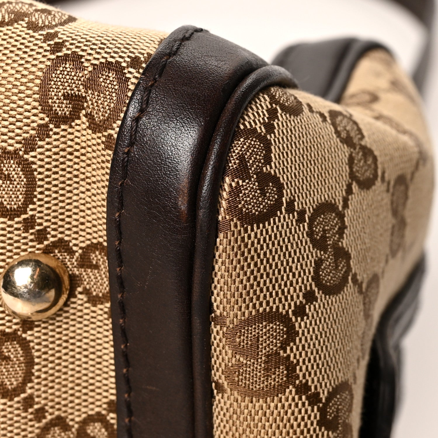 Gucci Monogram Vintage Web Small Boston Dark Brown 12 of 12