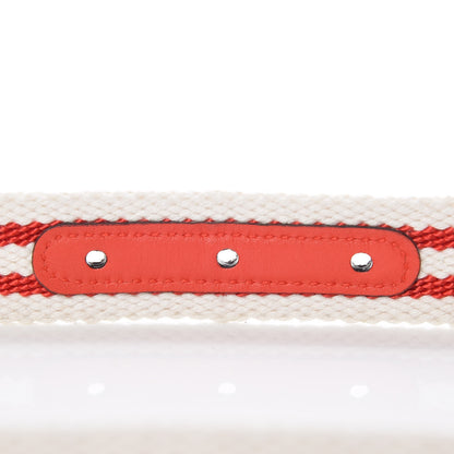 Gucci Canvas Striped GG Belt 90 36 White Red 5 of 7