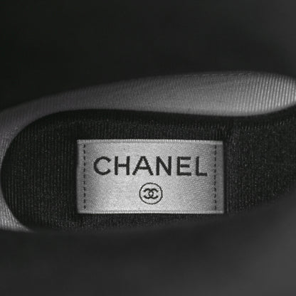 Chanel Caoutchouk CC High Boots 37 Burgundy Black 7 of 10