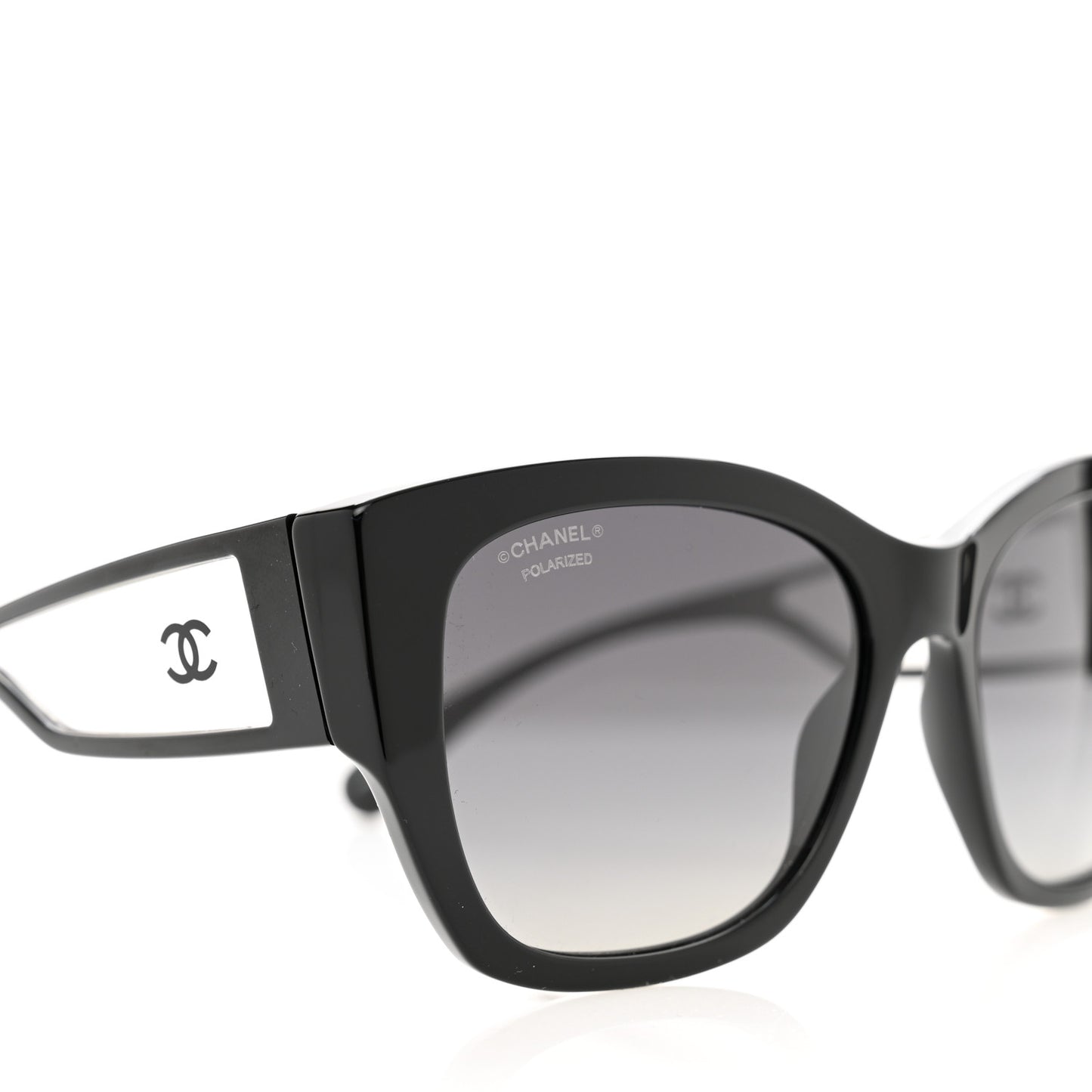 Acetate Polarized Butterfly Signature CC Sunglasses 5429 Black