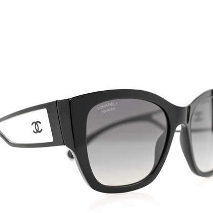 Chanel Acetate Polarized Butterfly Signature CC Sunglasses 5429 Black 8 of 8