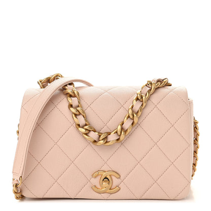 Chanel Caviar Quilted Small Fashion Therapy Flap Bag Beige 1 of 12