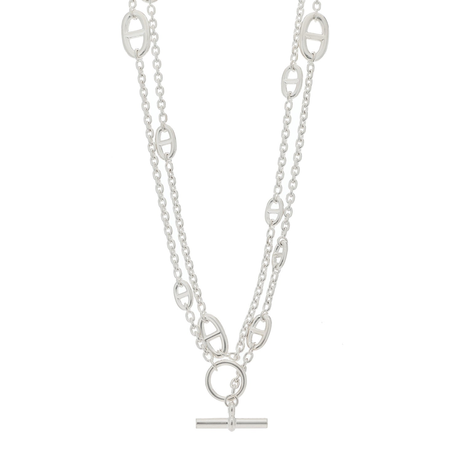 Hermes Sterling Silver Farandole Necklace 120 1 of 3