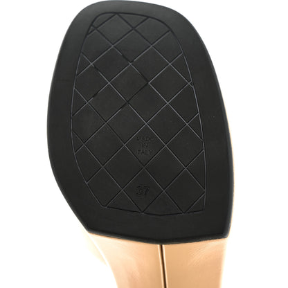 Chanel Calfskin CC Platform Sandals 37 Light Beige 8 of 9