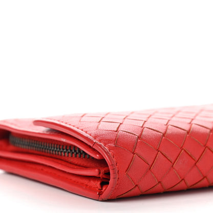 Bottega Veneta Nappa Intrecciato Continental Wallet Red 17 of 19