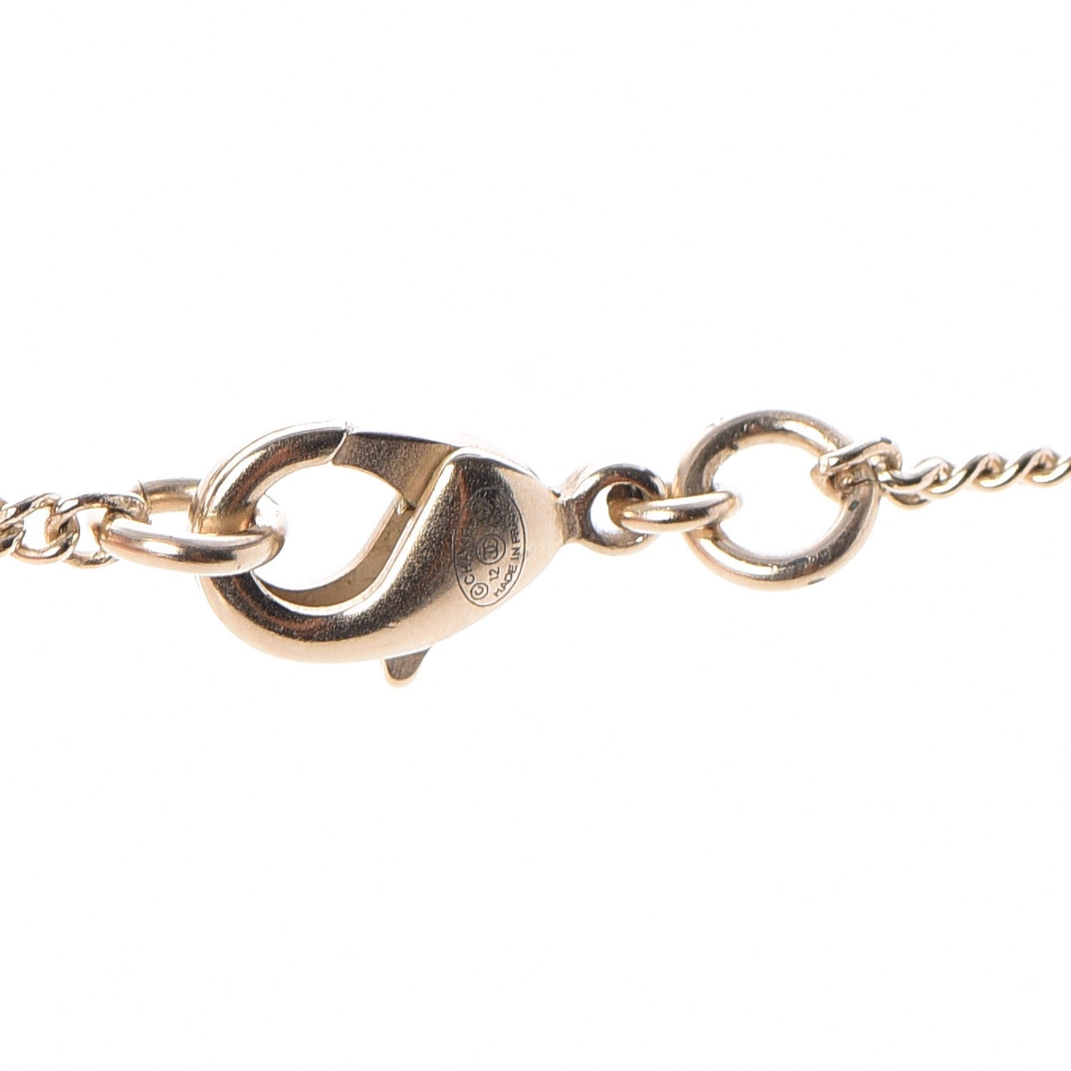 Chanel Pearl CC Drop Necklace Black Gold 5 of 6