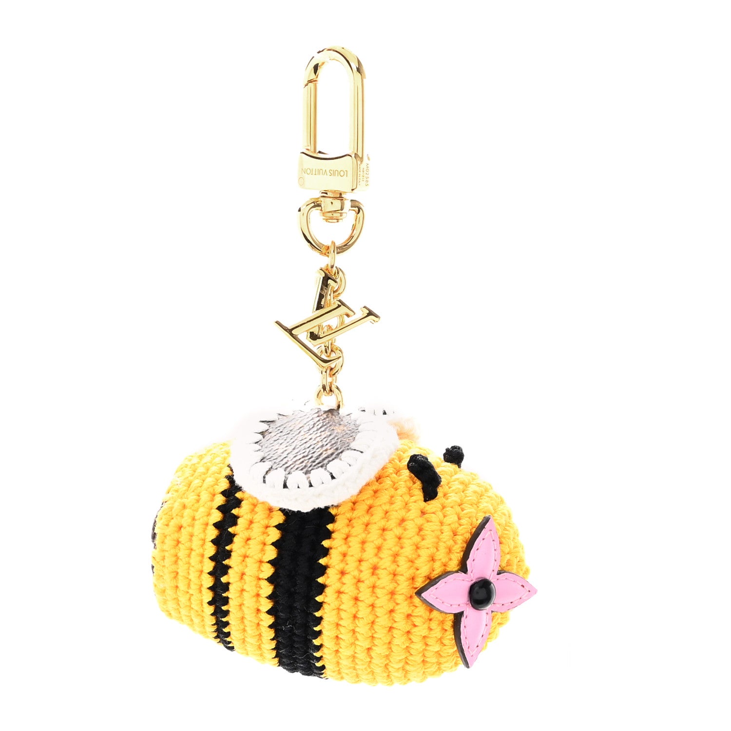 Louis Vuitton Crochet Bee LV Bag Charm Yellow 1 of 4