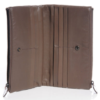 Bottega Veneta Nappa Intrecciato Double Zip Clutch Wallet Ebano 6 of 9