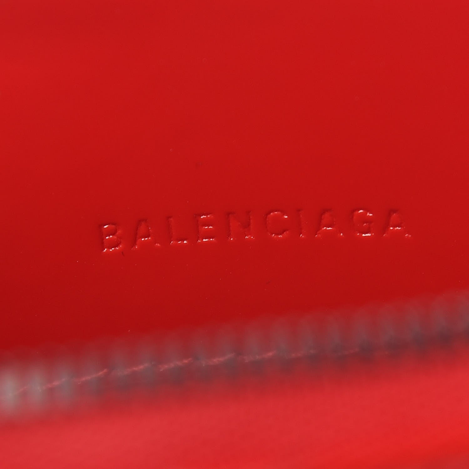 Balenciaga Patent Quilted XXS Ville Top Handle Bag Red 8 of 9