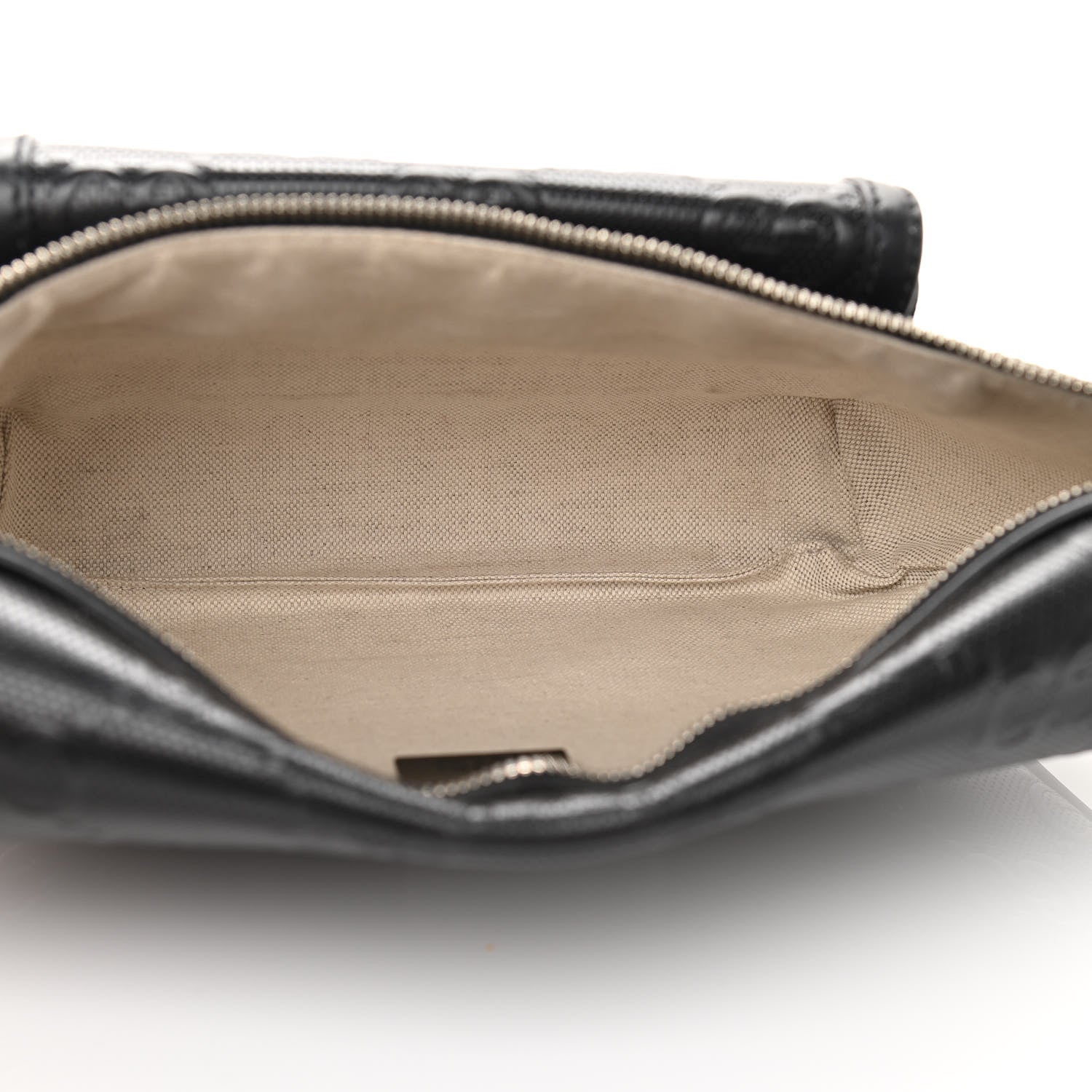Gucci Calfskin GG Tennis Embossed Pocket Belt Bag Black 5 of 10