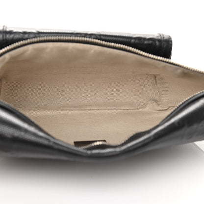 Gucci Calfskin GG Tennis Embossed Pocket Belt Bag Black 5 of 10
