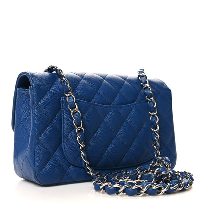 Chanel Caviar Quilted Mini Rectangular Flap Blue 3 of 11