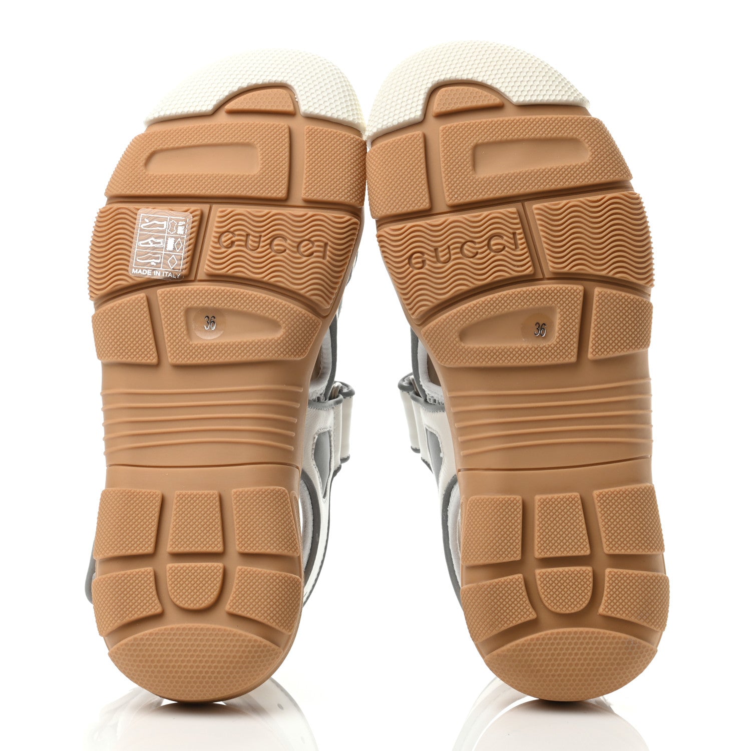 Gucci Mesh Fabric Tinsel Sport Sandals 36 White Silver 4 of 4