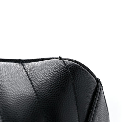 Saint Laurent Grain De Poudre Matelasse Chevron Medium Tribeca Shopping Bag Black 11 of 13
