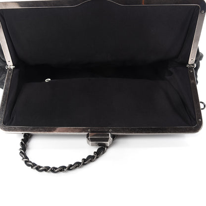 Chanel Iridescent Calfskin Chic Quilt Frame Tote Black 5 of 10