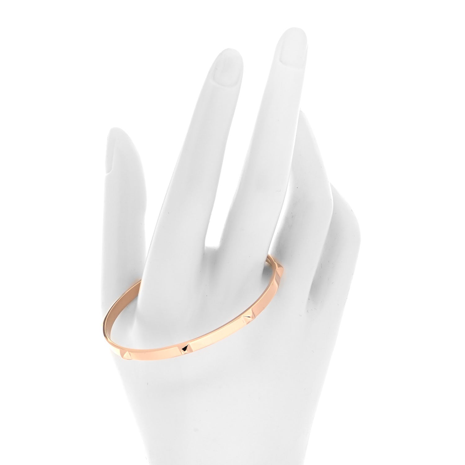 Hermes 18K Rose Gold Mini Clous Bracelet SH 2 of 4