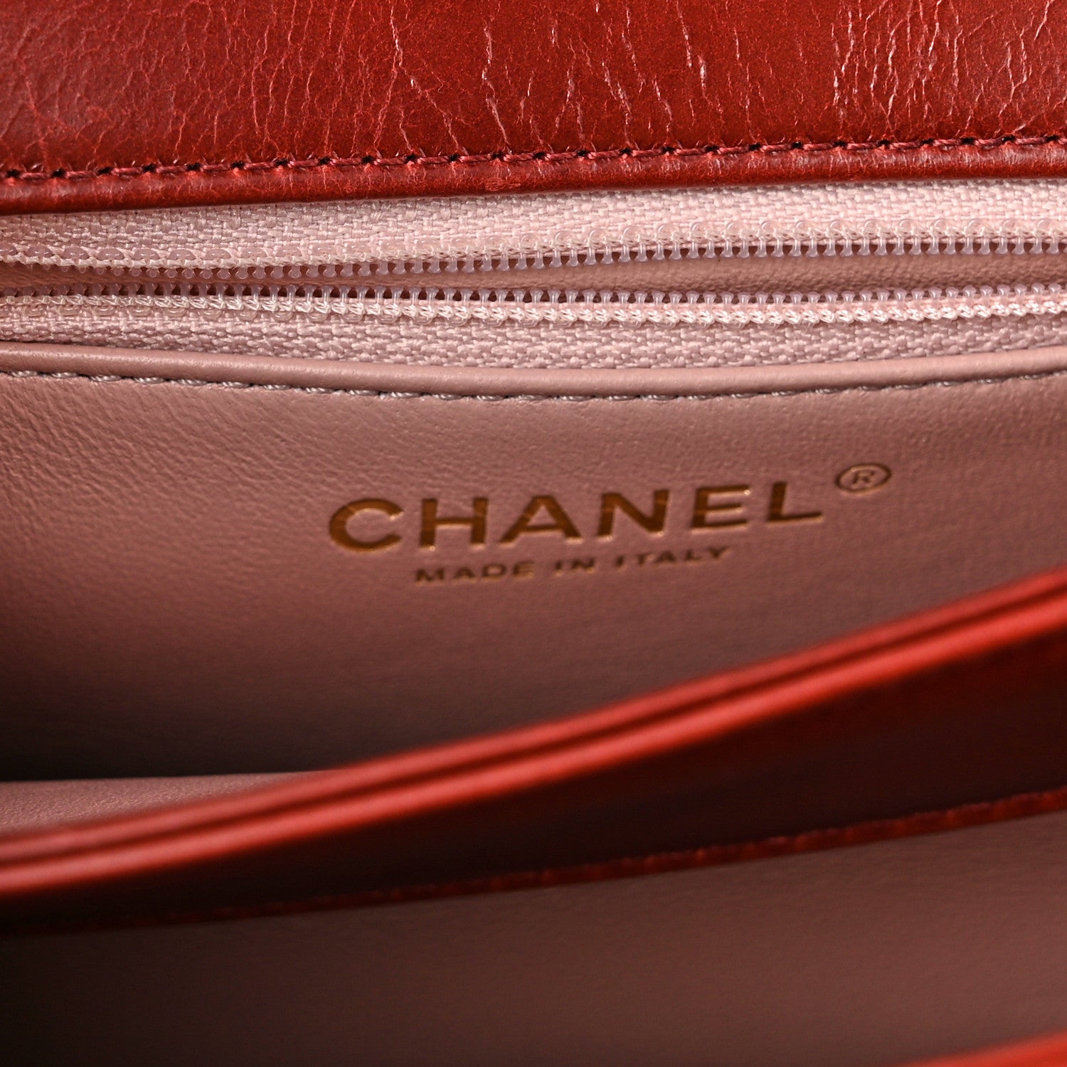 Chanel Iridescent Calfskin Quilted Small Straight Lined Flap Red 6 of 10