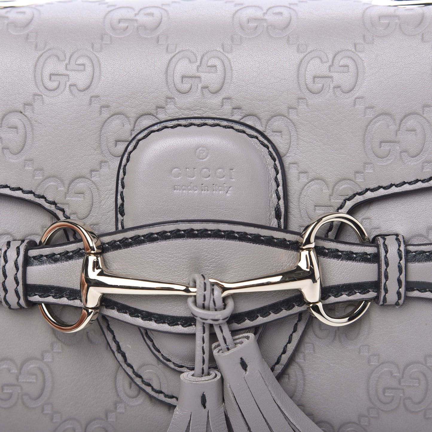 Guccissima Mini Emily Chain Shoulder Bag Storm Grey