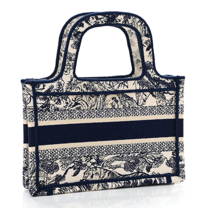 Christian Dior Canvas Embroidered Mini Toile De Jouy Book Tote Blue 3 of 10