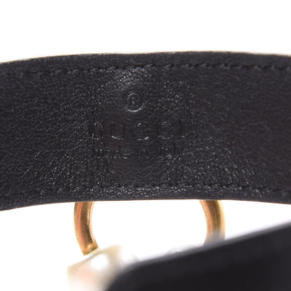 Gucci Calfskin Pearl Cherry Lion Bracelet Black 7 of 7